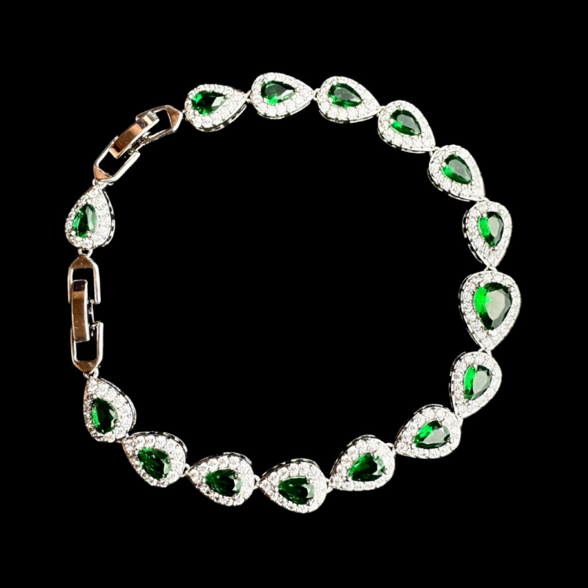 Bracelet Tear Drop Green